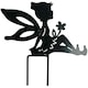 image 4 of Set of 4 Small Black Fairy Silhouettes With Stake Garden Deco Ornament