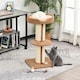 image 7 of PawHut 91cm Scratching Posts Cat Tree Activity Centre for Indoor Cats Brown
