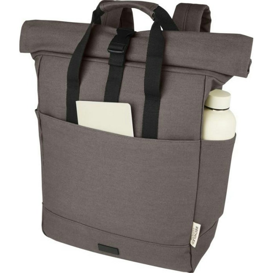 image 1 of Joey Roll Top Canvas 15L Laptop Backpack - Grey - One Size