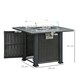 image 7 of Outsunny Rattan Fire Pit Table with Rain Cover and Windscreen, 50,000 BTU