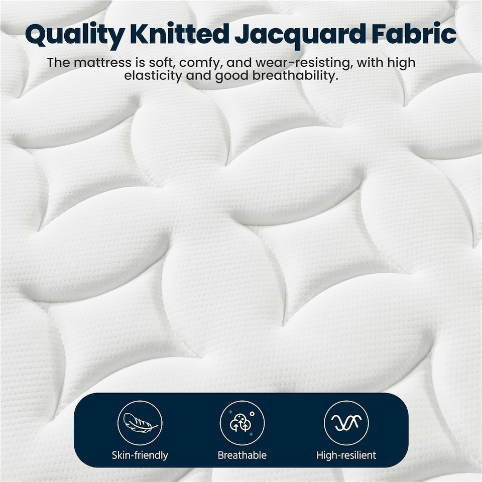 image 1 of Yaheetech Single Medium Firm Hybrid Mattress with Pocket Sprung