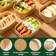 image 6 of ECONX 650ml Kraft Food Containers with Plastic Lids Rectangular Takeaway Food Box 50pc