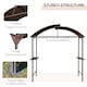 image 6 of Outsunny Metal Smoking Gazebo Marquee Garden Patio BBQ Tent Grill Canopy Awning Shelter  Coffee