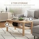 image 5 of HOMCOM Coffee Table with Storage Shelf, Rectangular Centre Table N/A
