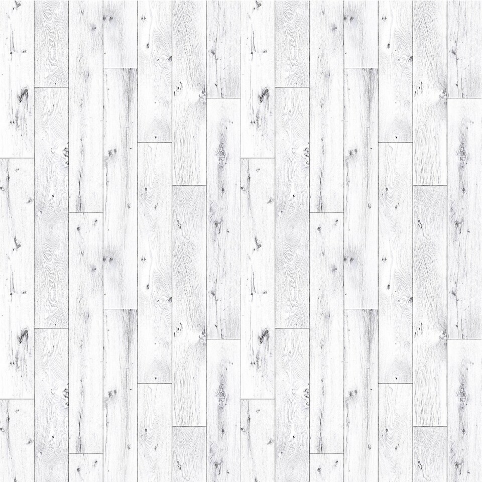 image 1 of White Wood Effect Anti-Slip Vinyl Flooring For Kitchen, Bathroom, 2.6mm Thick