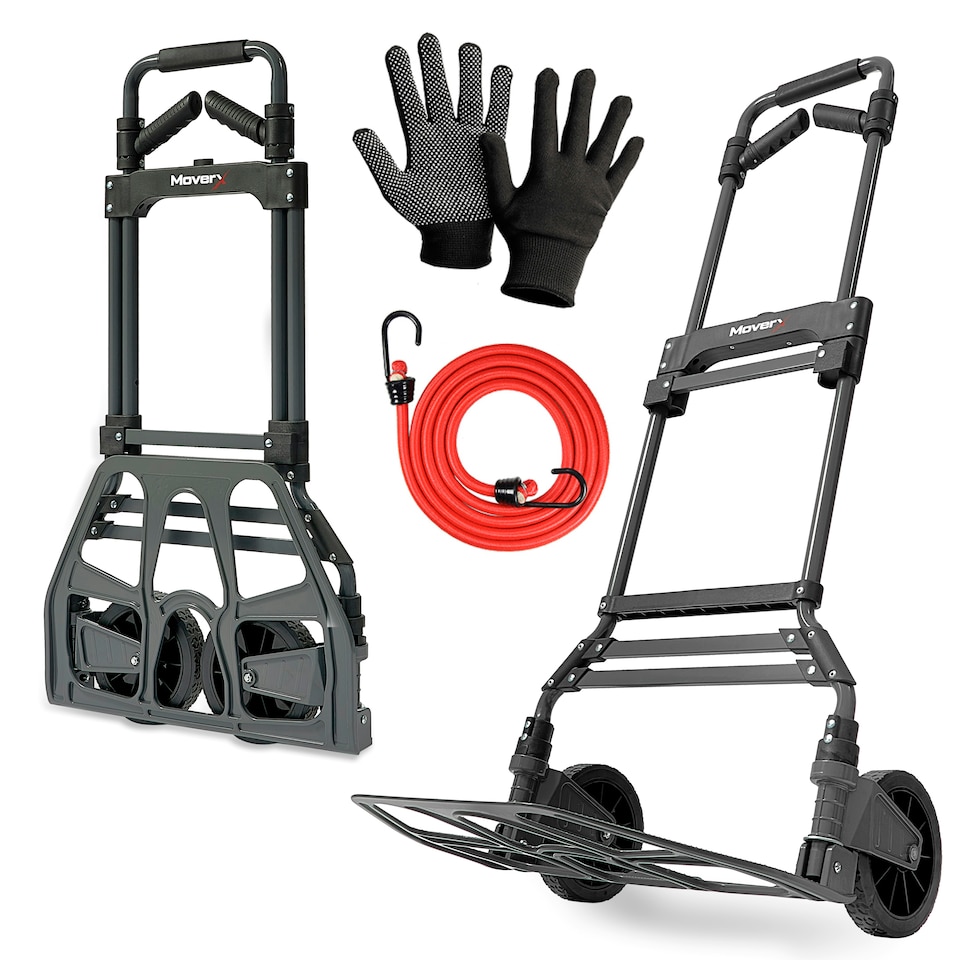 image 1 of MoverX 150kg Sack Truck Heavy-Duty Folding Aluminium Hand Truck