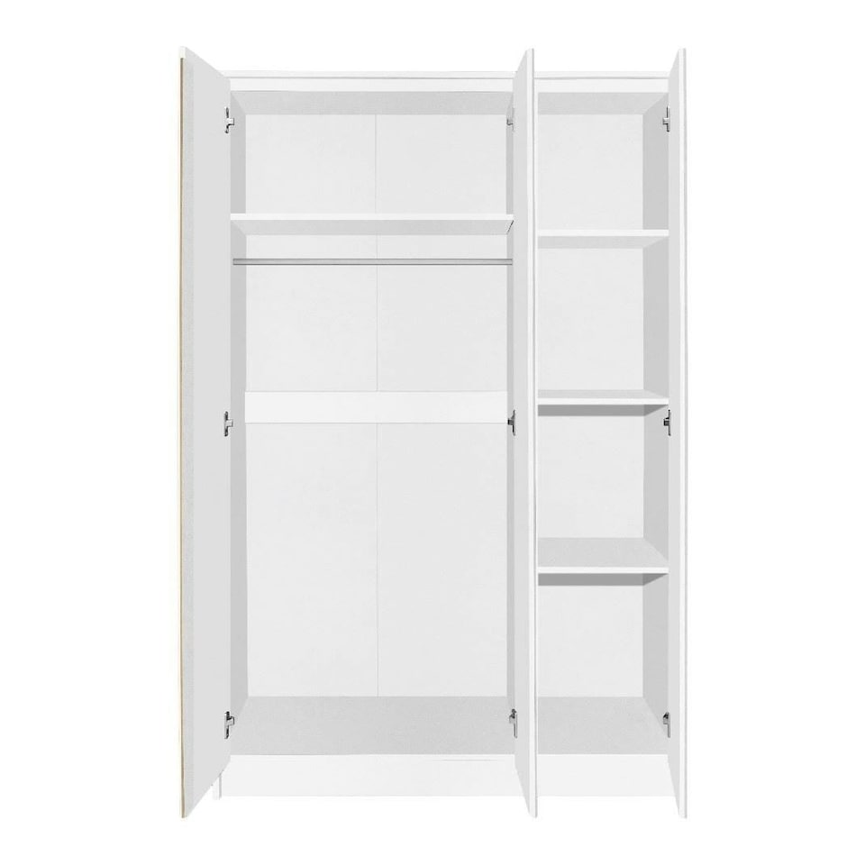 image 1 of Malvern 3 Door Wardrobe - L50.5 x W115 x H180 cm - Urban Snow | Brown | Urban Snow