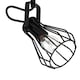 image 8 of COSYLYTE Kendan 3 Light Matt Black Wire Shade Spotlight with Wooden Backplate | Black | Walnut wood | 1