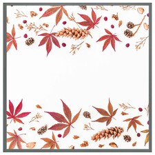 Autumn leaves half border (Picture Frame) Grey | M
