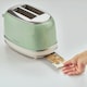 image 3 of Ariete 0155/14 Vintage Retro 2 Slice Toaster, Defrost & Reheat, Green