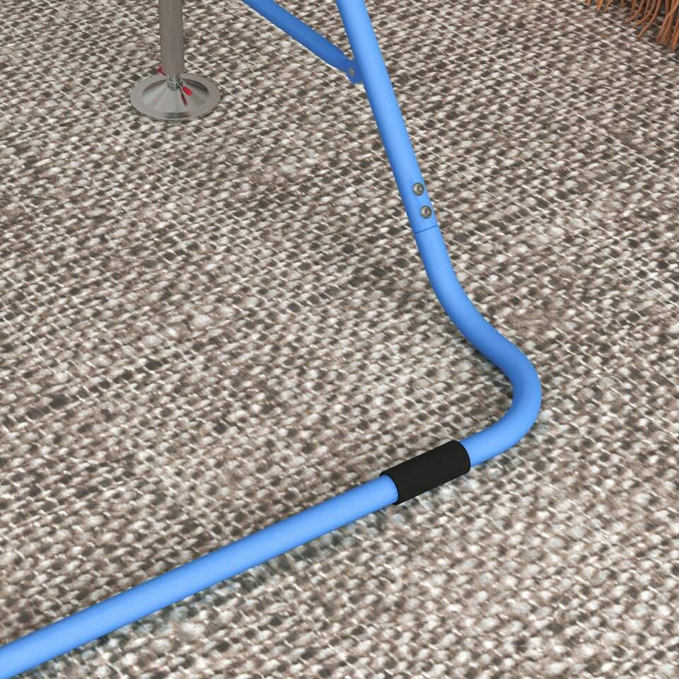image 1 of HOMCOM Kids Gymnastic Bar w/ Adjustable Height, Foldable Training Bar - Blue