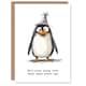 image 1 of Sarcastic Penguin Well Done Born Many Years Ago Birthday Card