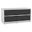 White Carcass + Black Drawers