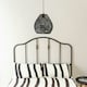 image 1 of ValueLights Hopper Large Easy Fit Rattan Lampshade Black Paper Rope Ceiling Shade - Bulb Included