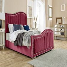 Kendrick Plush King Bed Frame - Maroon