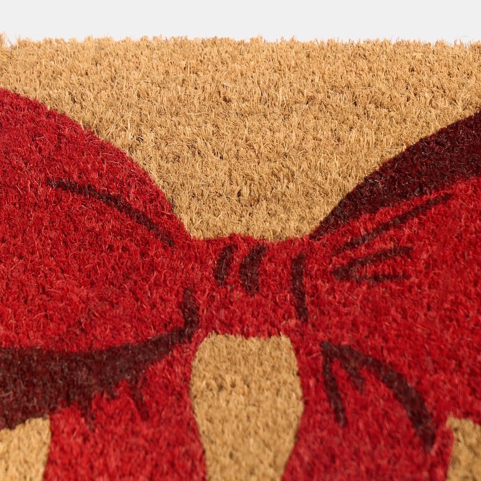 image 1 of OHS Bow Print Non Slip Coir Mat Doormat Rug