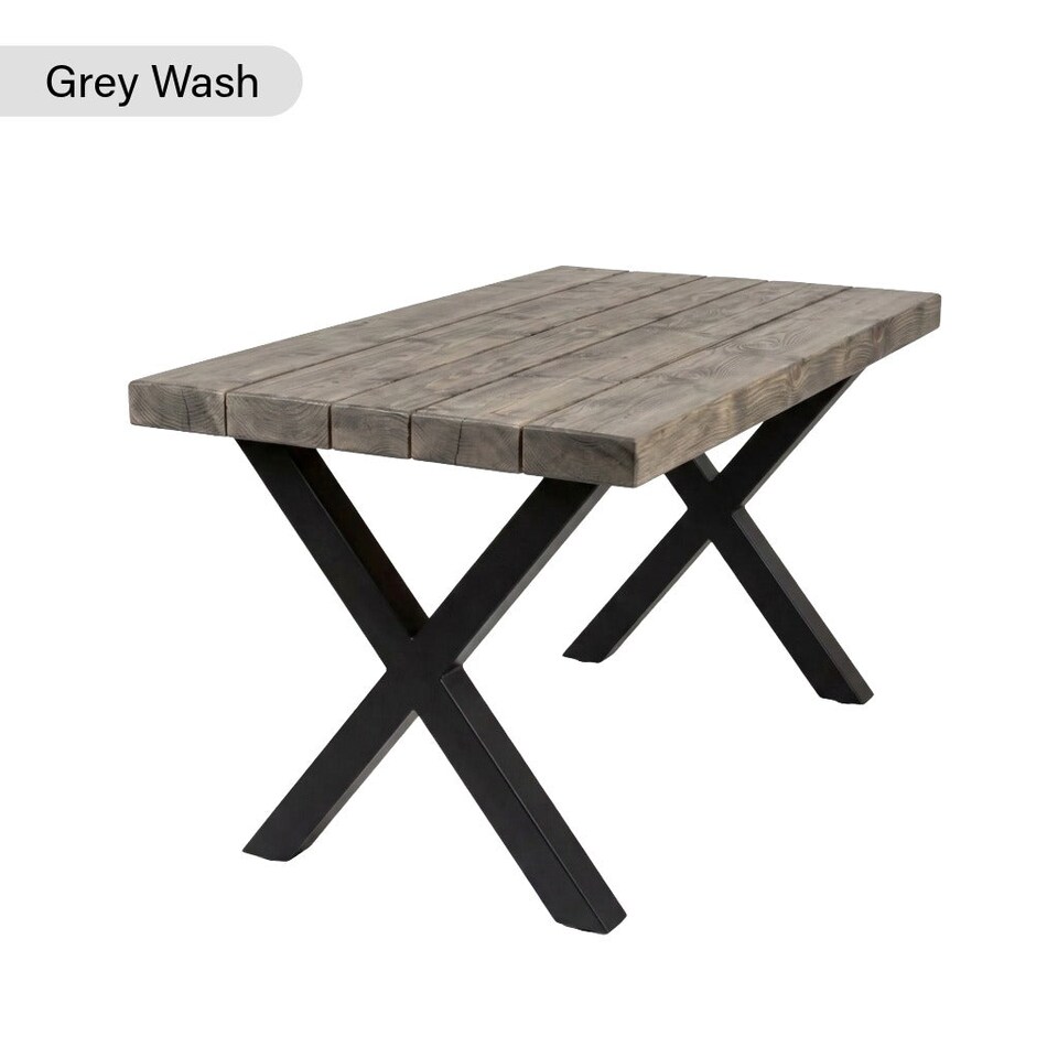 Chunky Handmade Outdoor Table - Grey Wash