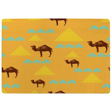 Seamless Pattern With Camels Designer Rug | Multi