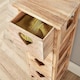 image 3 of 4 Drawer Chest Natural Wooden Bedroom Storage Organiser Bedside Fully Assembled Bronze | 4 Drawers