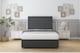 image 2 of Sloomy Somerset Graphite Dumfries Divan Bed Base 4 Drawers With 26 Inch Strutted Headboard | Grey | Graphite | Small Double | 1