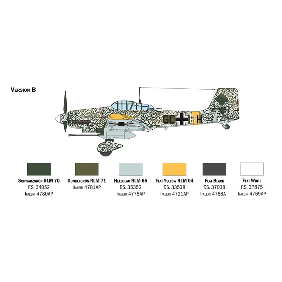 image 1 of Italeri Ju-87 G-1 Stuka Kanonenvogel Military Aircraft Model Kit Scale 1-48