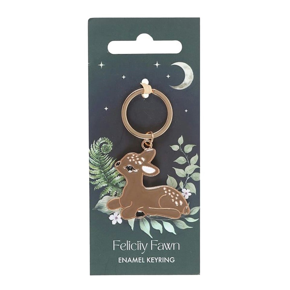 image 1 of Something Different Felicity Fawn Keyring - Brown - One Size