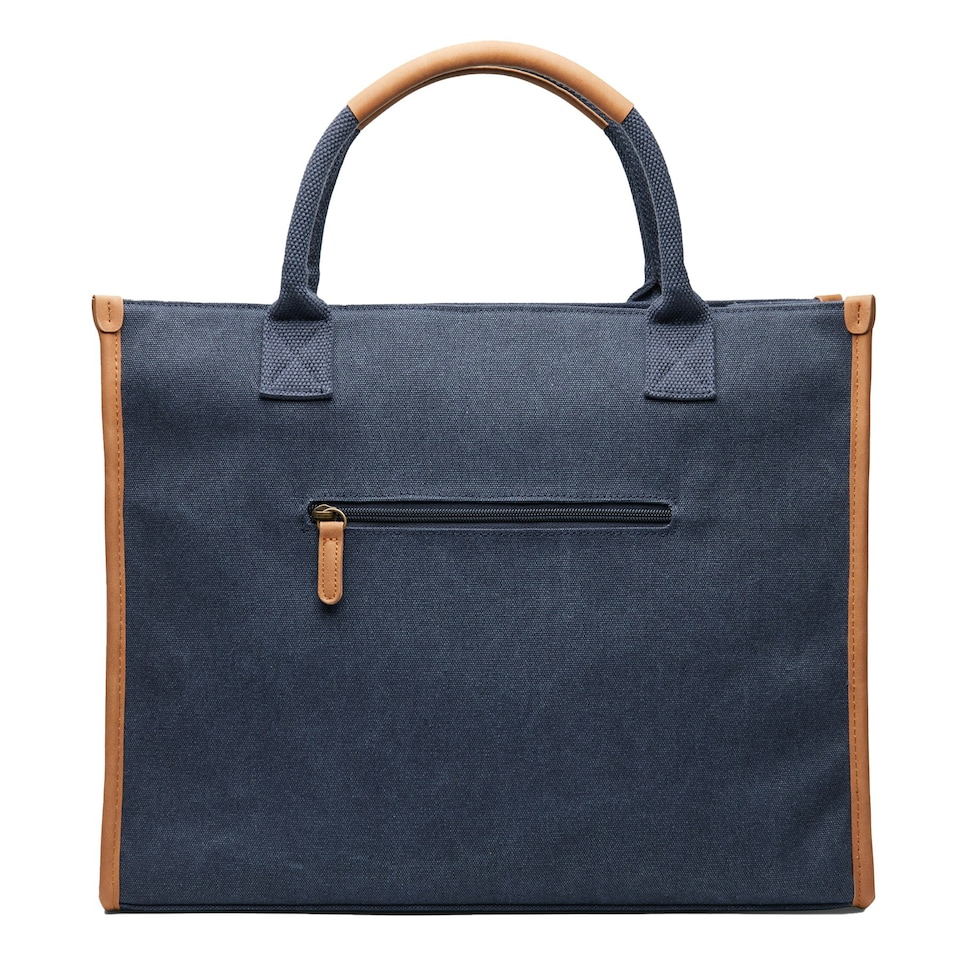 image 1 of Vinga Bosler Recycled Canvas Tote - Navy - One Size Blue