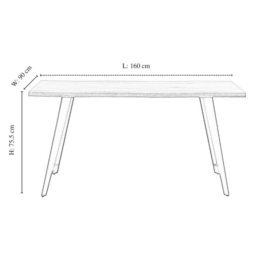 image 1 of Rocco LUX Dining Table Single, Light Walnut Brown | Oak