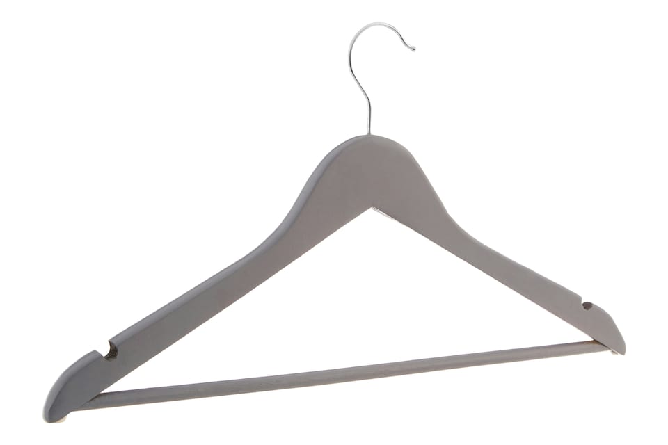 image 1 of Interiors by Premier Set Of 20 Matte Grey Clothes Hangers, Sturdy Plastic Hangers With Shoulder Notches And Swivel Hooks, Slim