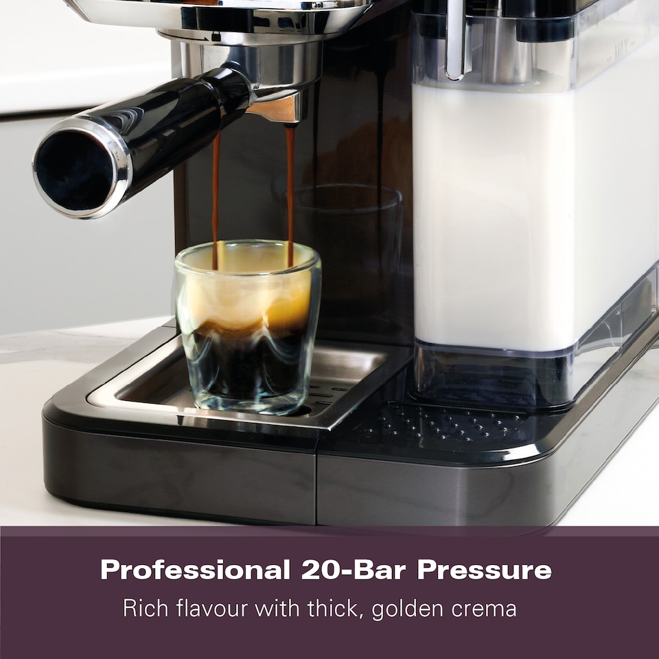 image 1 of Hamilton Beach BaristaPro Plus Touch 8-in-1 Espresso Machine Black