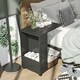 image 6 of HOMCOM Mobile Sofa Side Table for Laptop Coffee w/ Storage and Casters, Black