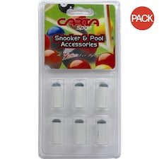 Carta Sport Pool Cue Tips (Pack of 6) - White - 10mm