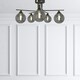 image 1 of Carney Gun Metal Smoked 5 Light Semi Flush Ceiling Light