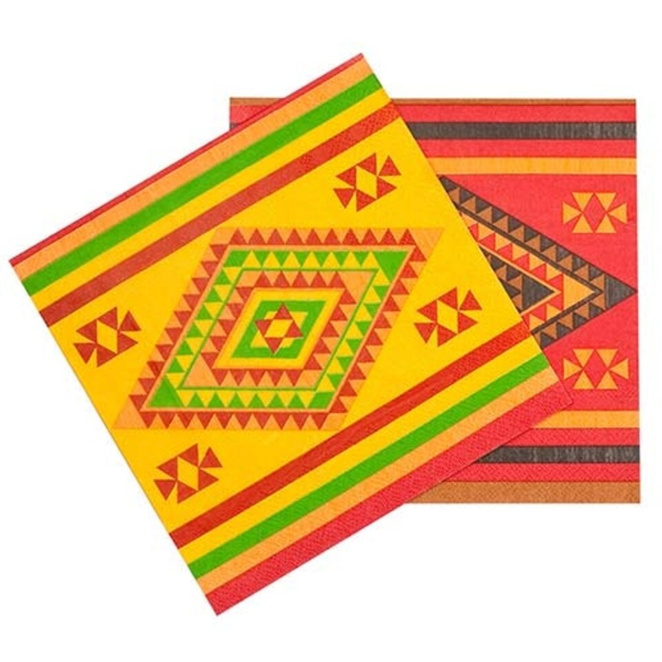 Mexican Fiesta Biodegradable Luncheon Napkins 33cm 3Ply - Pack of 20