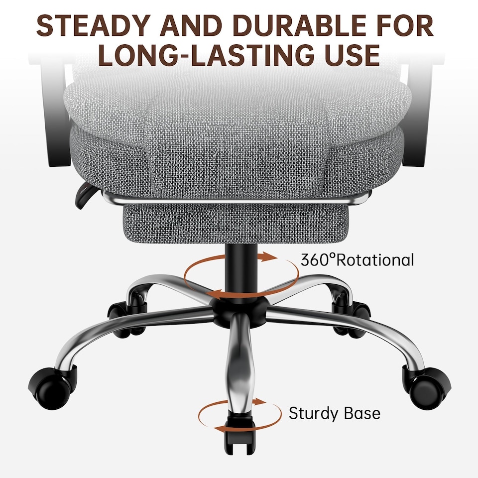 image 1 of Rattantree Ergonomic High Back Office Chair Reclining Executive Desk Chair