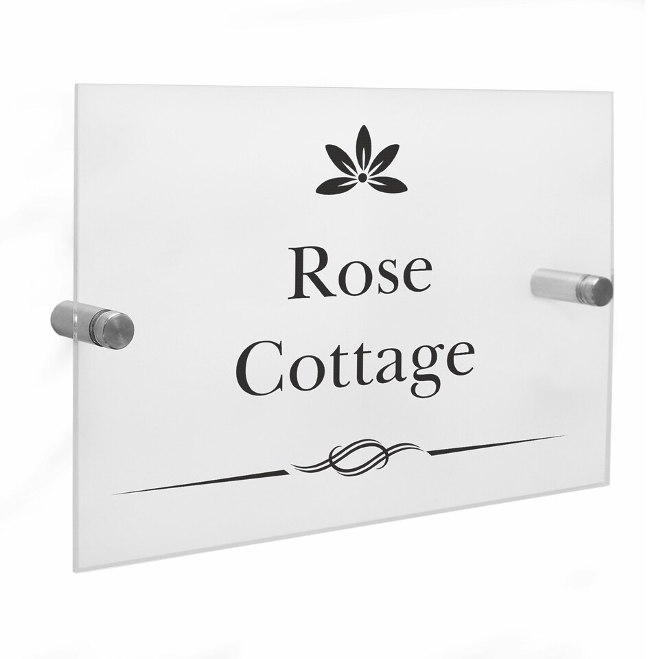 image 1 of Personalised Decorative Swirl Acrylic House Sign