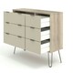 image 5 of Core Products Augusta Driftwood, 3+3 Drawer Wide Chest Of Drawers H73.6cm x W119.3cm x D39.5cm Cream