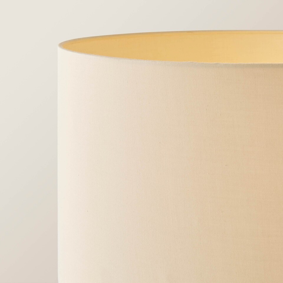 image 1 of ValueLights Barbro Wood Tripod Floor Light Lamp Natural Shade | Cream