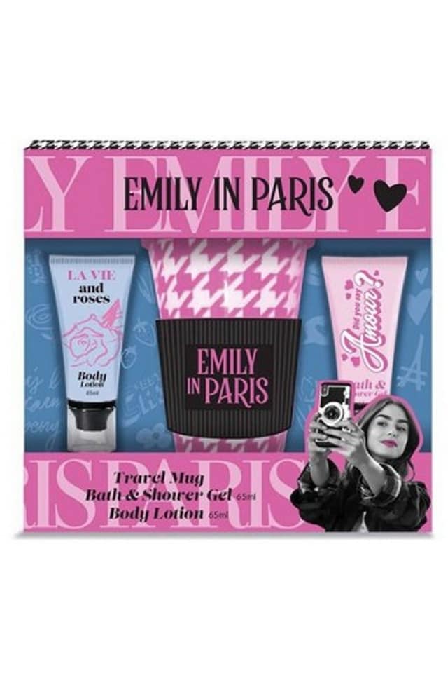 image 1 of Emily in Paris Who Moi Travel Cup Shower Gel 65ml and Body Lotion 65ml