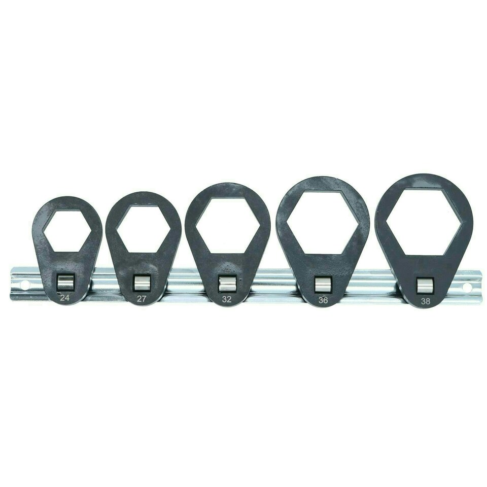 image 1 of Oil Filter Offset Cap Wrench Set Remove Removal Metric 24 - 38mm 5pc Crowfeet