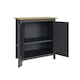 image 3 of Taberno Oak 2 Door Compact Sideboard Graphite Blue Blue