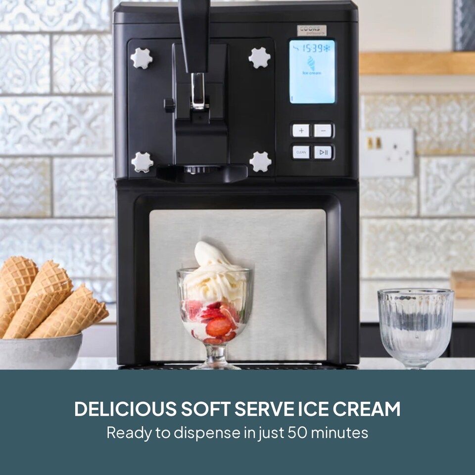 image 1 of Cooks Professional Digital Soft Serve Ice Cream Maker with 6 x 1L Mr Whippy Ice Cream Mix