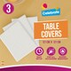 image 4 of 3pk White Tablecloths 121×121cm – Disposable Plastic Party Covers with Heavy Duty Spill Protection for Weddings, Buffets & Events