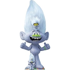 Large Guy Diamond With Tiny Diamond Trolls World Tour Lifesize Cardboard Cutout 172cm