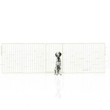 Bettacare Premium Extra Tall Multi Panel Flexible Dog Barrier, up to 370cm Wide, White, 105cm Tall, Dog Barrier for Pets Dogs and Puppy White