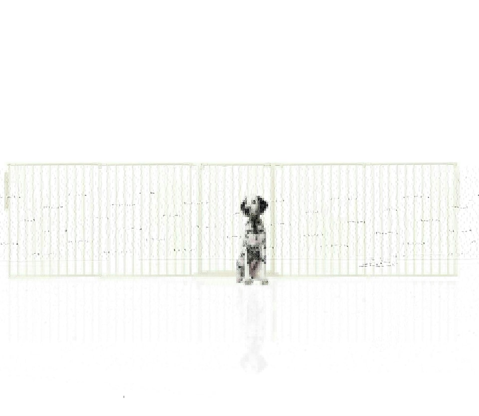 image 1 of Bettacare Premium Extra Tall Multi Panel Flexible Dog Barrier, up to 370cm Wide, White, 105cm Tall, Dog Barrier for Pets Dogs and Puppy | White