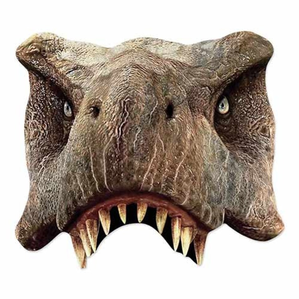 T-Rex Dinosaur Jurassic World Cardboard Face Mask