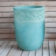 image 1 of Primrose Tall Round Concrete Spargi Planter in Turquoise 45cm