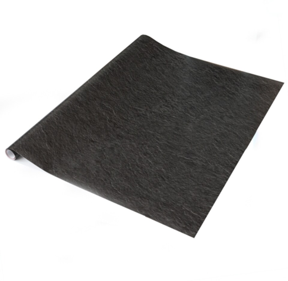 image 1 of Sticky Back Plastic Black Slate Matt Stone Effect Kitchen Self-adhesive Vinyl Wrap for Cupboards, Doors and Worktops 67.5cm x 5m - d-c-fix