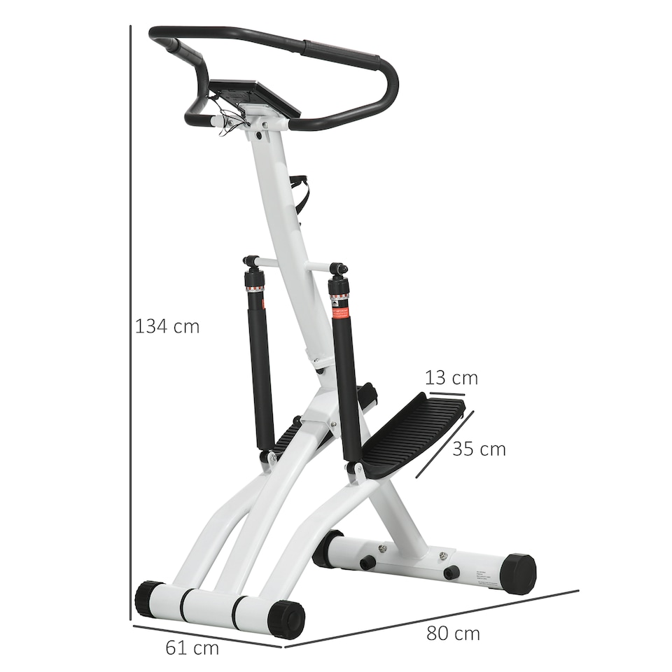 image 1 of SPORTNOW Stepper Machine with 12 Level Hydraulic Resistance, LCD Monitor